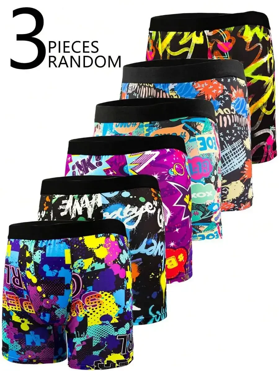 3pcs Mens Graffiti Print Boxer Shorts Breathable Stretch Long Underwear
3pcs Mens Graffiti Print Boxer Shorts Breathable Stretch Long Underwear