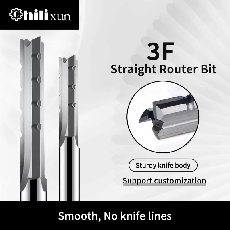 HILIXUN 1pc 3 Straight Flutes Tungsten Carbide Milling Cutter Chipbreaker Woodworking Carving CNC Trimming Slot Bit Plywood
HILIXUN 1pc 3 Straight Flutes Tungsten Carbide Milling Cutter Chipbreaker Woodworking Carving CNC Trimming Slot Bit Plywood
