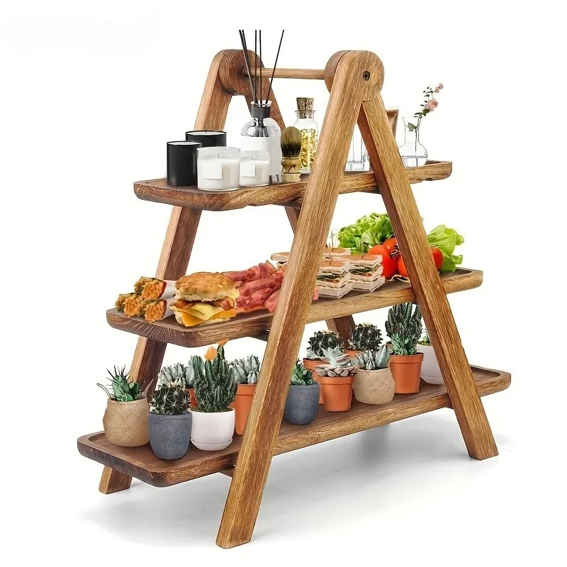 3 Tier Serving Tray Three Tiered Cupcake Stand Rectangle Serving Platter Wooden Tiered Tray Party Serving Brown Decorative Tray
3 Tier Serving Tray Three Tiered Cupcake Stand Rectangle Serving Platter Wooden Tiered Tray Party Serving Brown Decorative Tray