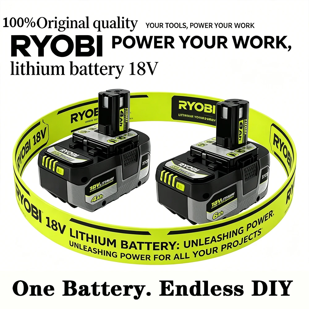 4.0/6.0/8.0Ah of Pure RYOBI Power! Finally, a Battery That Outlasts Your Drill, Circular Saw & Every DIY Project.
4.0/6.0/8.0Ah of Pure RYOBI Power! Finally, a Battery That Outlasts Your Drill, Circular Saw & Every DIY Project.