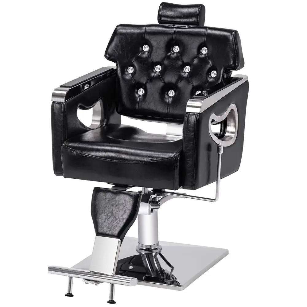Classic Reclining Barber Chair for Hair Styling and Beauty Treatments (Black)
Classic Reclining Barber Chair for Hair Styling and Beauty Treatments (Black)