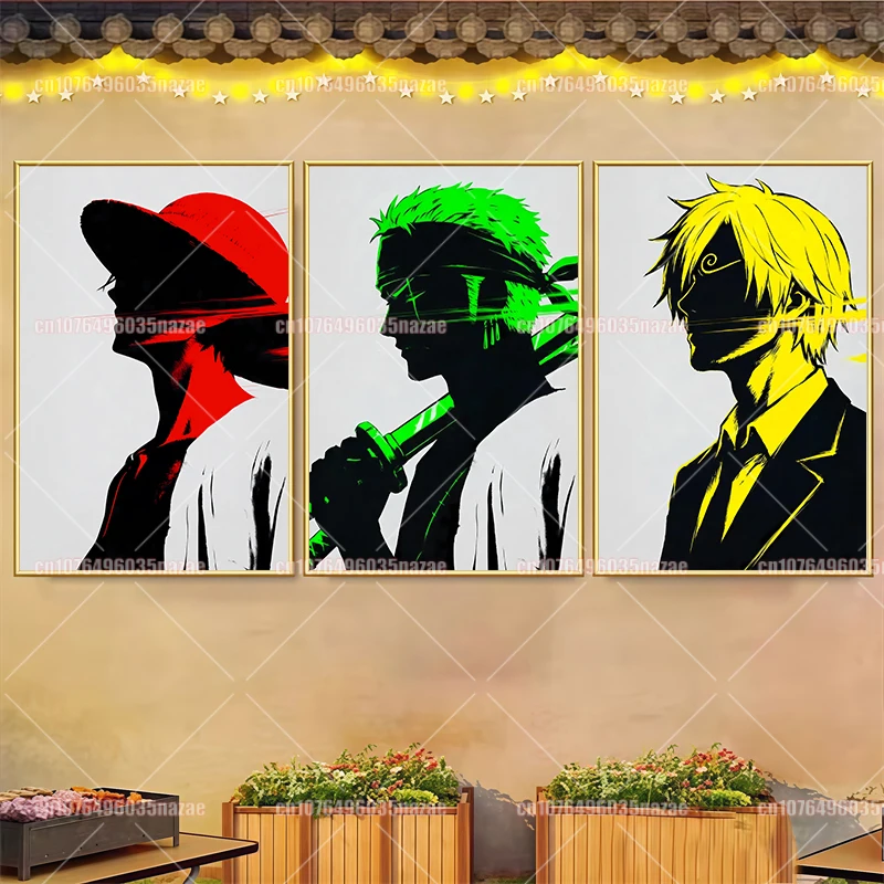 Japanese Anime Canvas Painting Luffy Zoro Chopper Poster Printing Mural Silhouette Style Home Wall Art Aesthetic Decoration
Japanese Anime Canvas Painting Luffy Zoro Chopper Poster Printing Mural Silhouette Style Home Wall Art Aesthetic Decoration