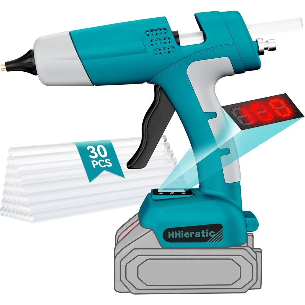 Cordless Hot Glue Gun for Makita 18V Battery,Craft Glue Guns with Digital Display,Temperature and Amount Controls,Hot Glue Gun
Cordless Hot Glue Gun for Makita 18V Battery,Craft Glue Guns with Digital Display,Temperature and Amount Controls,Hot Glue Gun