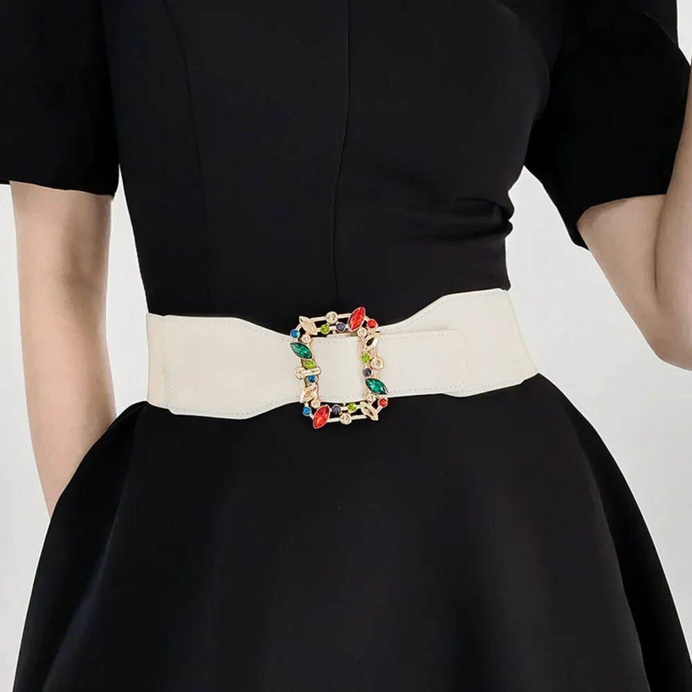 Women's Elastic Wide Waist Seal Fashion Dress Coat Decoration Corset Rhinestone Pin Buckle Belts for Women Ladies Waist Belt
Women's Elastic Wide Waist Seal Fashion Dress Coat Decoration Corset Rhinestone Pin Buckle Belts for Women Ladies Waist Belt
