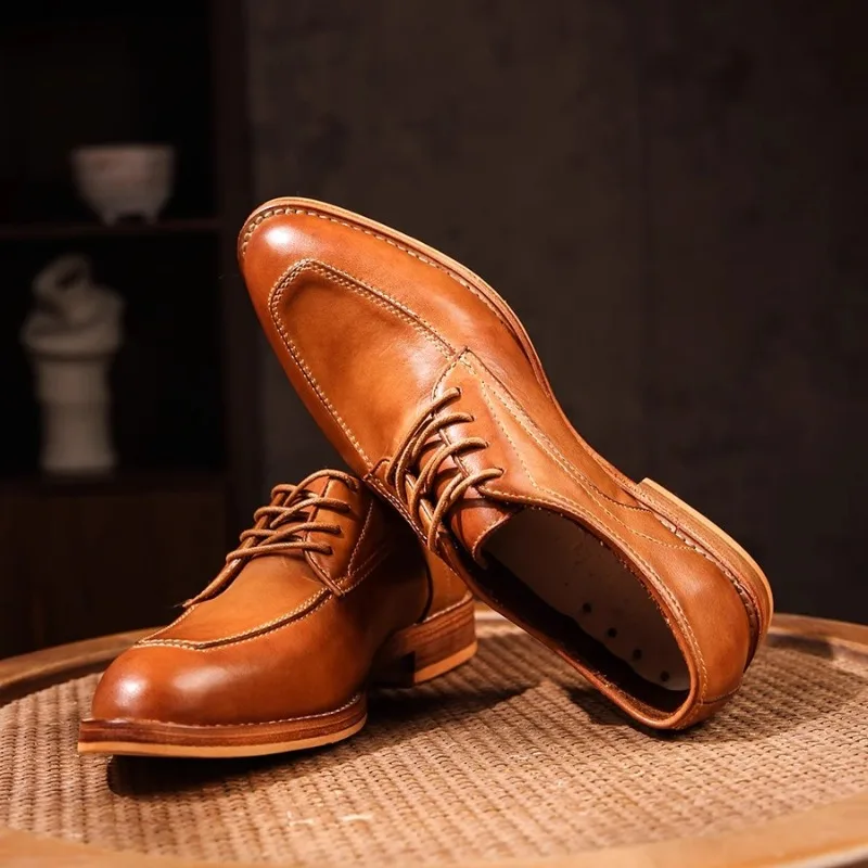 Handmade Cowhide Business Formal Shoes Men Retro Luxury Derby Shoes British Fashion Pointed Toe Wedding Shoes Zapatos Hombre
Handmade Cowhide Business Formal Shoes Men Retro Luxury Derby Shoes British Fashion Pointed Toe Wedding Shoes Zapatos Hombre