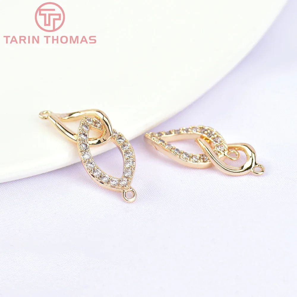 (5767) 2PCS Length 23.5MM 24K Gold Color Brass with Zircon Double Circle Pendants High Quality DIY Jewelry Making Findings
(5767) 2PCS Length 23.5MM 24K Gold Color Brass with Zircon Double Circle Pendants High Quality DIY Jewelry Making Findings