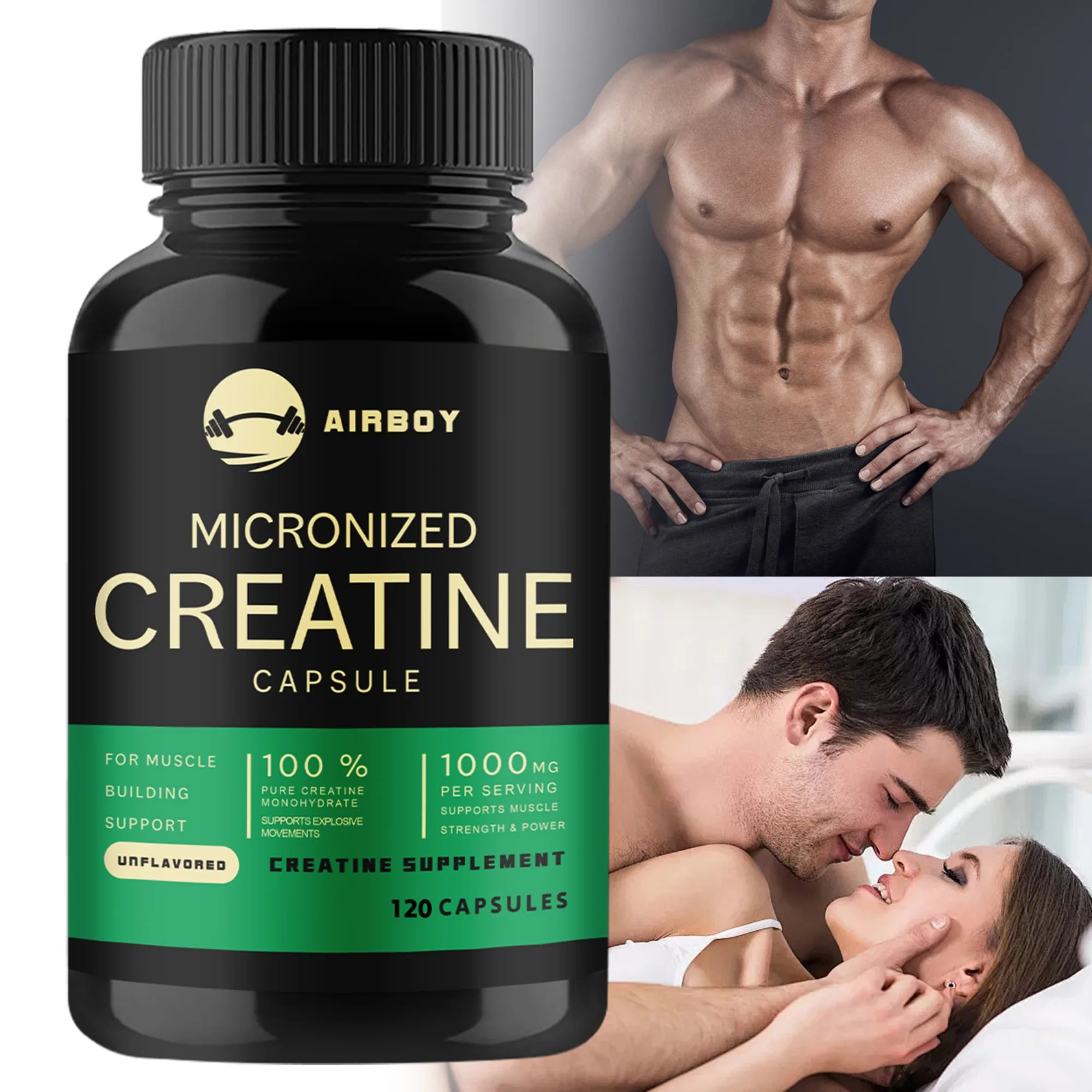 Micronized Creatine Capsules - Supports Muscle Function, Increasing Strength, Endurance and Recovery - 120 Capsules
Micronized Creatine Capsules - Supports Muscle Function, Increasing Strength, Endurance and Recovery - 120 Capsules