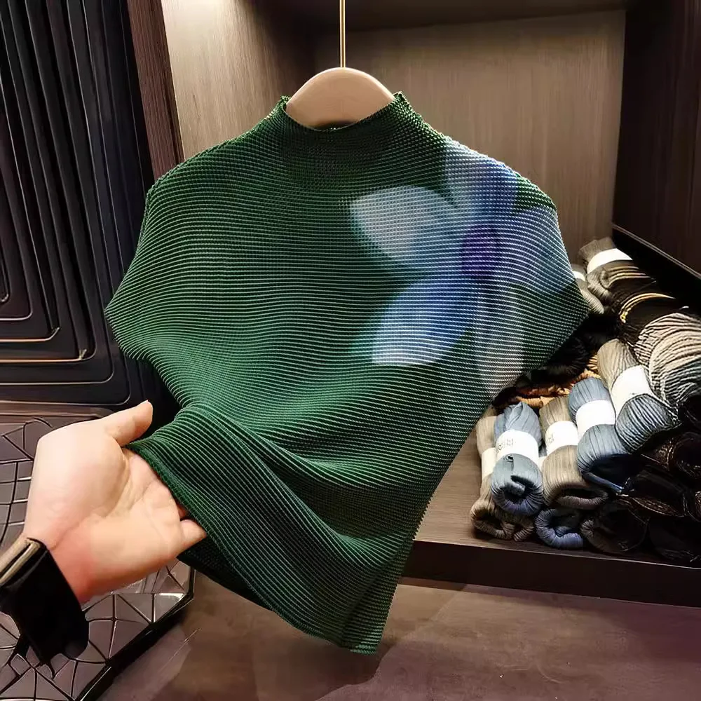 Miyake, новинка 2025, кукурузные зерна с короткими рукавами, легкие складки, летняя футболка со складками и воротником-стойкой, повседневный и свободный топ
Miyake, новинка 2025, кукурузные зерна с короткими рукавами, легкие складки, летняя футболка со складками и воротником-стойкой, повседневный и свободный топ