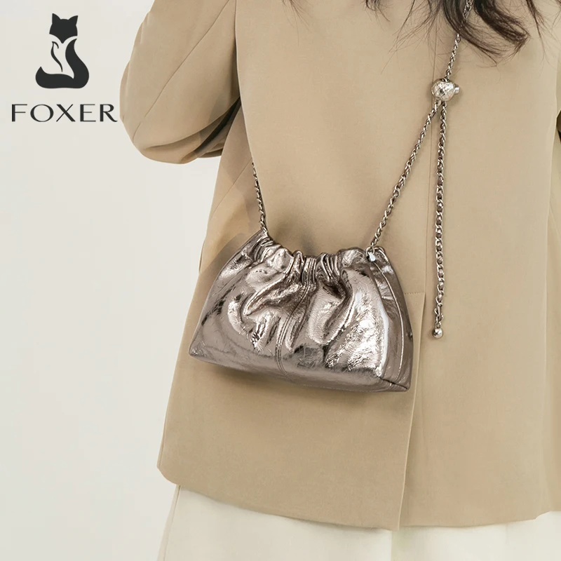 FOXER Geniune Leather Women's Shoulder Bag Fashion Hobo Bag Luxury Brand 2026 New Chic Chain Bag Female Crossbody Bag Purse
FOXER Geniune Leather Women's Shoulder Bag Fashion Hobo Bag Luxury Brand 2026 New Chic Chain Bag Female Crossbody Bag Purse