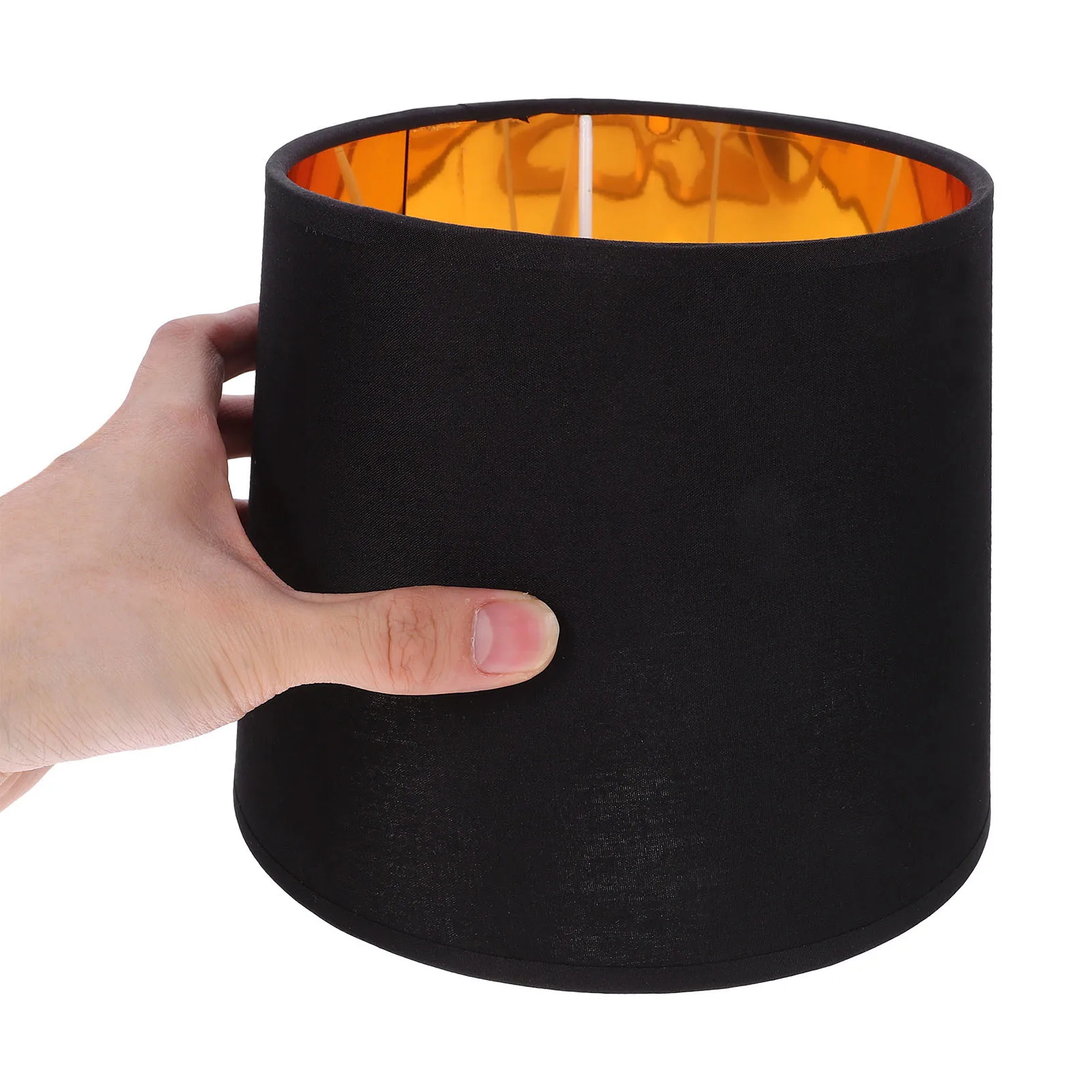 Fabric Lampshade Black Outer Gold Inner Round Linen Bedside Wall Floor Lamp Cover Home Decor Simple Table Lamp Shades 
Fabric Lampshade Black Outer Gold Inner Round Linen Bedside Wall Floor Lamp Cover Home Decor Simple Table Lamp Shades