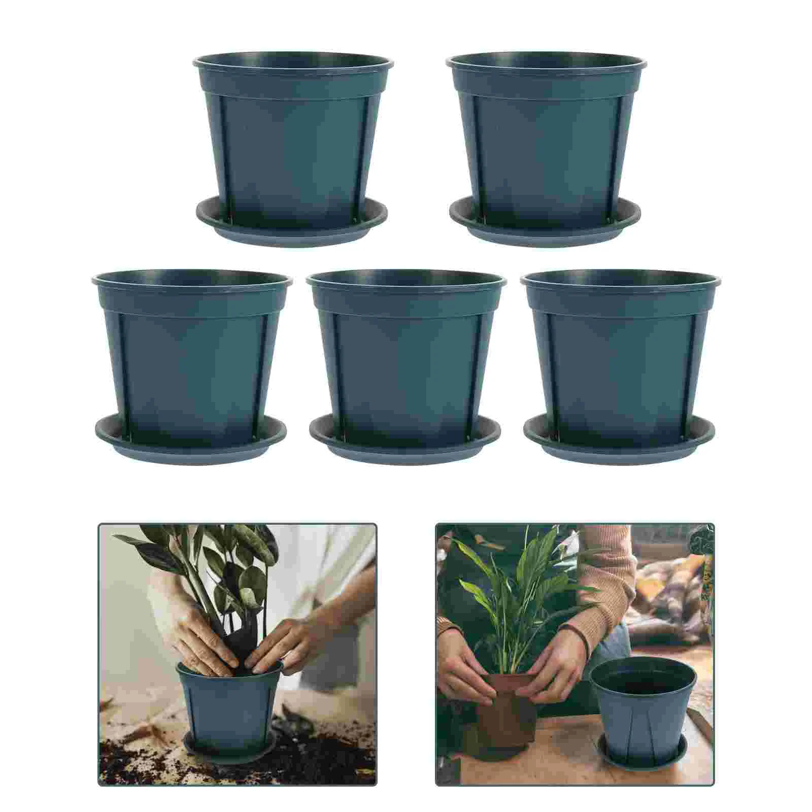 Root Control Pot Delicate Flower Holders Plastic Flowerpots with Tray Plant Containers Practical
Root Control Pot Delicate Flower Holders Plastic Flowerpots with Tray Plant Containers Practical