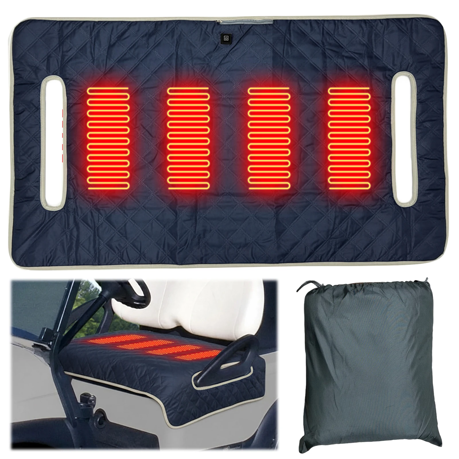 Golf Cart Seat Cover Comfortable Heated Seat Cushion 4 Areas Camping Chair Heated Cushion Adjustable Temperature Heating Mat
Golf Cart Seat Cover Comfortable Heated Seat Cushion 4 Areas Camping Chair Heated Cushion Adjustable Temperature Heating Mat