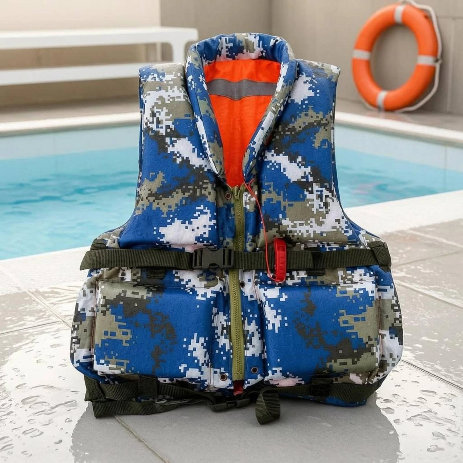 Training Life Vest High Collar Life Vest Safety Gear Orange Bright Orange Inner Lining Reflective Stripe
Training Life Vest High Collar Life Vest Safety Gear Orange Bright Orange Inner Lining Reflective Stripe