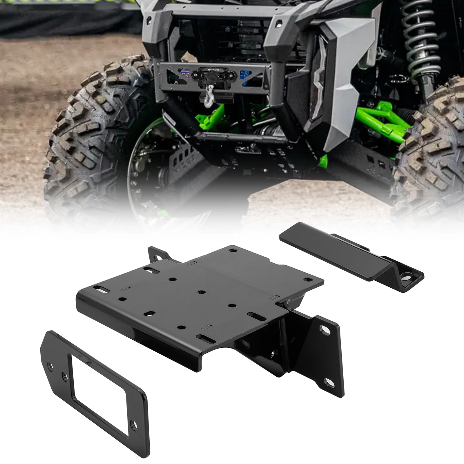 Монтажный кронштейн лебедки UTV ATV/ Монтажная пластина лебедки без дрели 3/16 дюйма, сверхмощная сталь для Kawasaki Ridge/XR 2024-2025
Монтажный кронштейн лебедки UTV ATV/ Монтажная пластина лебедки без дрели 3/16 дюйма, сверхмощная сталь для Kawasaki Ridge/XR 2024-2025