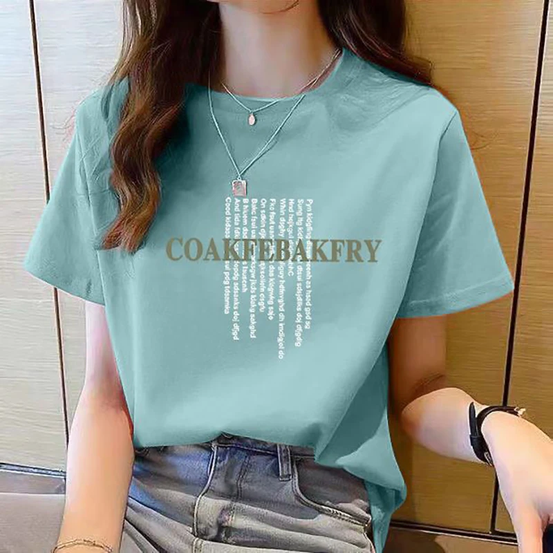 Fashion O-Neck Printed Letter Short Sleeve T-Shirt Female Clothing 2024 Summer New Loose Casual Tops All-match Tee Shirt
Fashion O-Neck Printed Letter Short Sleeve T-Shirt Female Clothing 2024 Summer New Loose Casual Tops All-match Tee Shirt