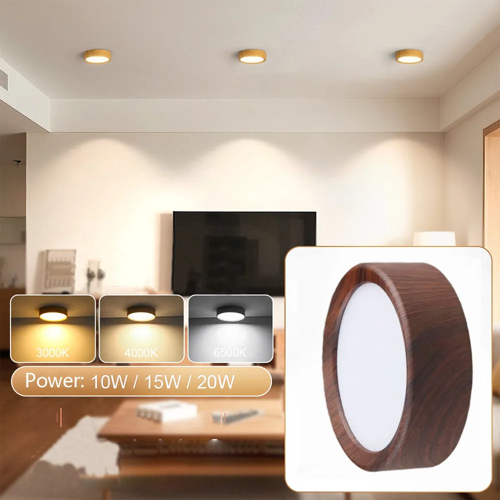 Wood Grain LED Downlight 3 Colors Ceiling Light Spot Led Light Ultra Thin Panel Lamp for Living Room Home Decor lighting 85-265V
Wood Grain LED Downlight 3 Colors Ceiling Light Spot Led Light Ultra Thin Panel Lamp for Living Room Home Decor lighting 85-265V