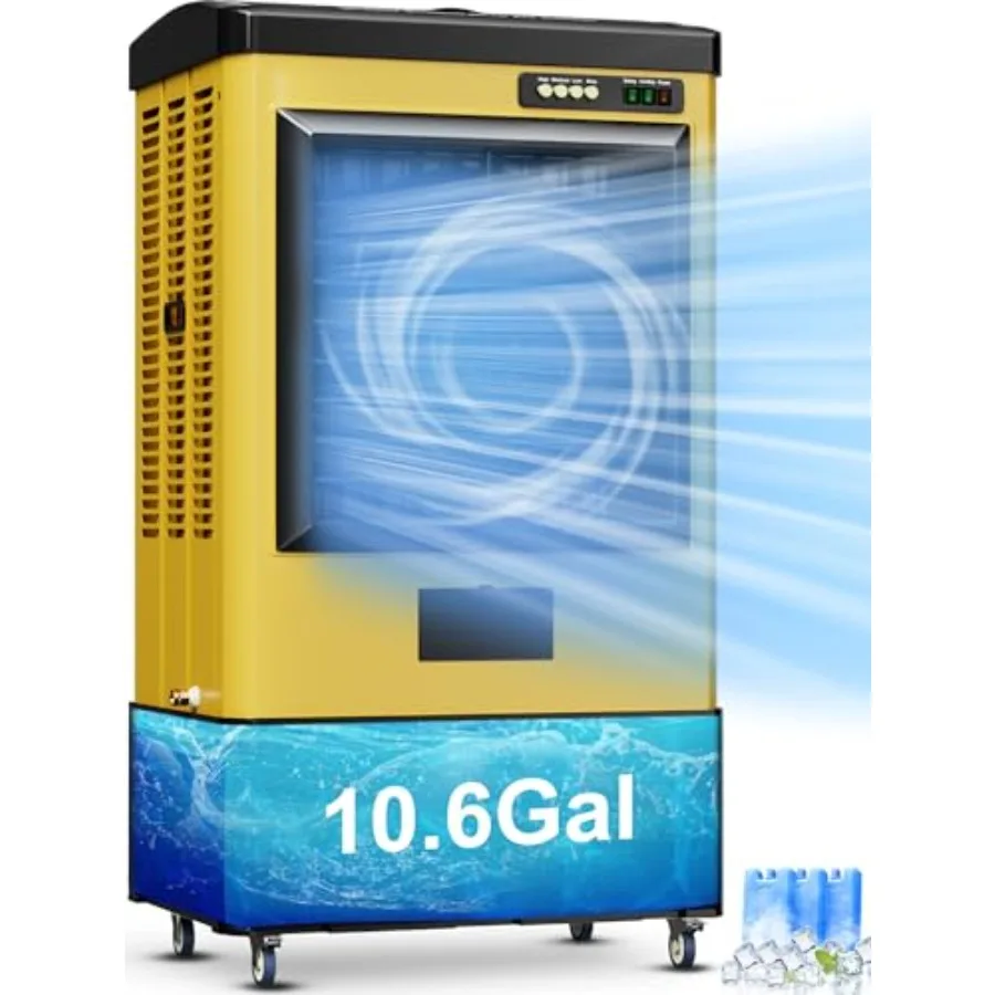 40 Swamp Cooler for Outdoor/Patio/Shop/Yard/Factory: Metal Frame, Gray, 4800 CFM, 11 Gal Tank, 3 Speeds, 120 Oscillation, 3 Ice
40 Swamp Cooler for Outdoor/Patio/Shop/Yard/Factory: Metal Frame, Gray, 4800 CFM, 11 Gal Tank, 3 Speeds, 120 Oscillation, 3 Ice