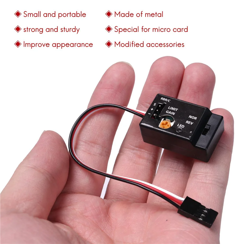 AC52-4X Mini Gyro Gyroscope For WPL D12 1/10 RC Car Drift Racing Car Steering Output Integrated Compact Light-Weight Design
AC52-4X Mini Gyro Gyroscope For WPL D12 1/10 RC Car Drift Racing Car Steering Output Integrated Compact Light-Weight Design