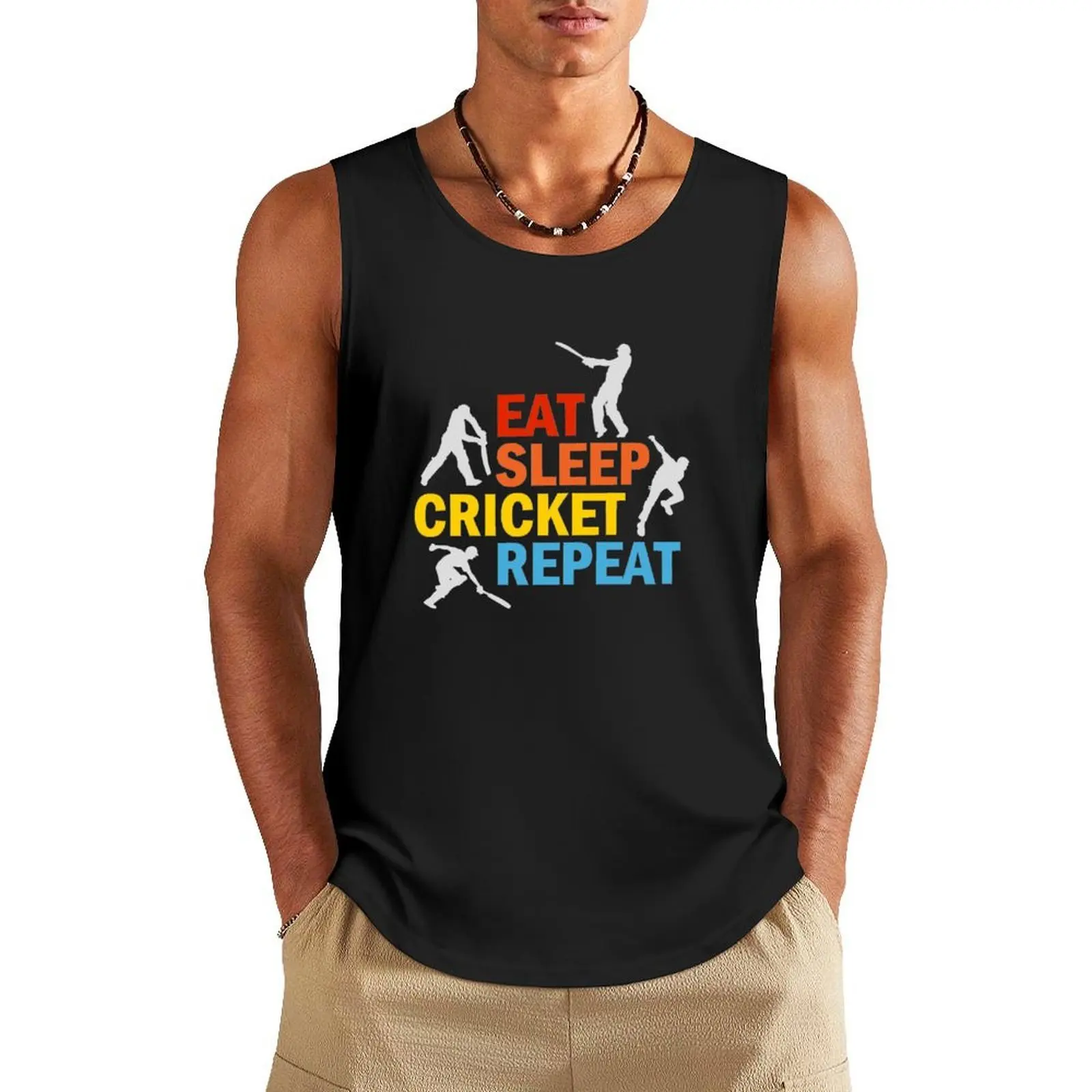 Eat, sleep cricket, repeat Tank Top best selling products Men gym sportswear gym accessories man gym t shirt men
Eat, sleep cricket, repeat Tank Top best selling products Men gym sportswear gym accessories man gym t shirt men