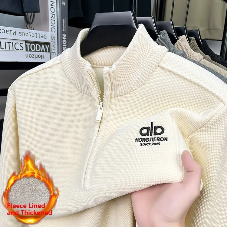 Men's Fce Lined Knitted Sweater with f Zipper Stand Collar Thiened Embroidery Winter Faion Ci Sle Long Sve Top
Men's Fce Lined Knitted Sweater with f Zipper Stand Collar Thiened Embroidery Winter Faion Ci Sle Long Sve Top