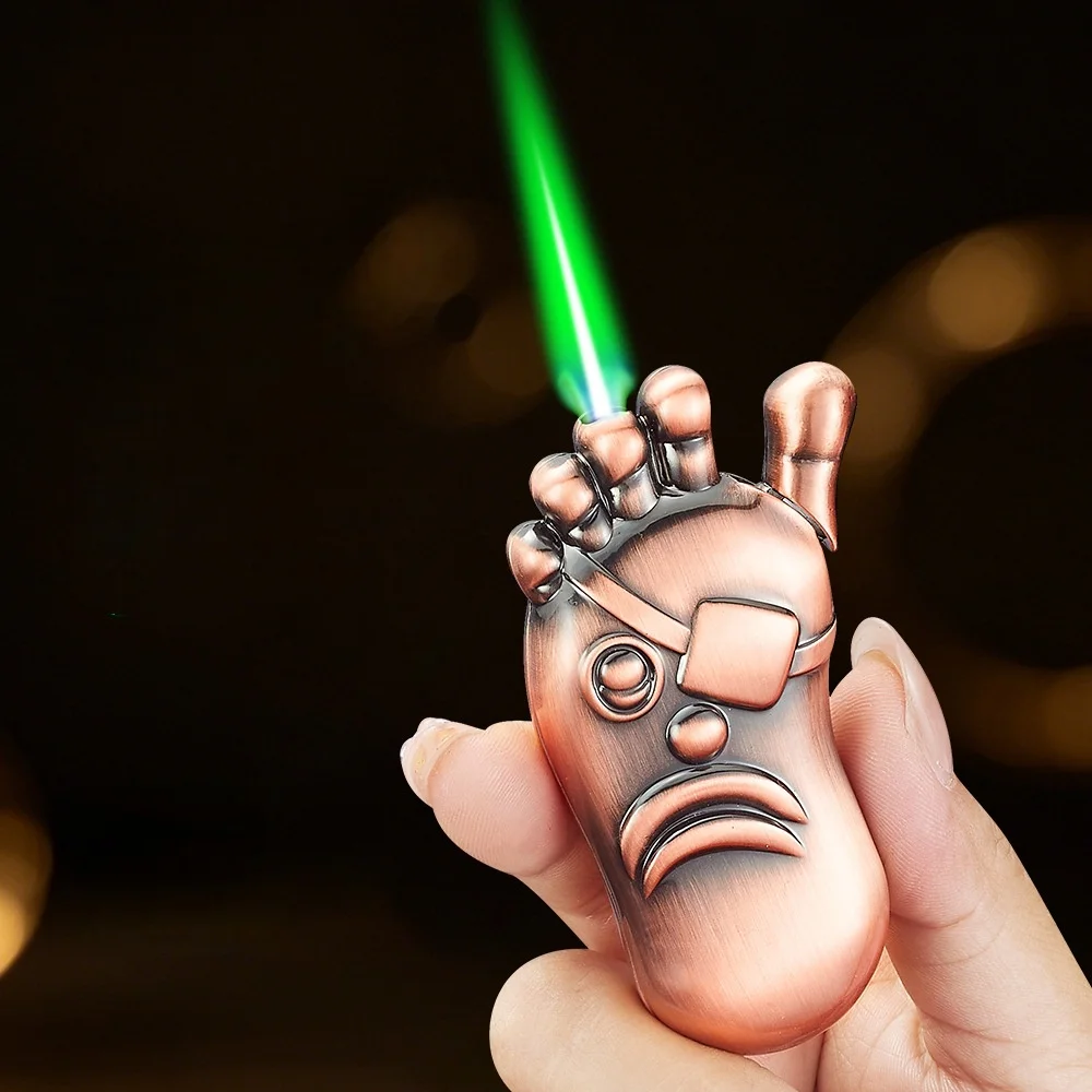 Novelty Pirate Foot Shaped Torch Lighter, Gold Plated Green Jet Flame, Refillable Butane Lighter for Fun Collectors
Novelty Pirate Foot Shaped Torch Lighter, Gold Plated Green Jet Flame, Refillable Butane Lighter for Fun Collectors