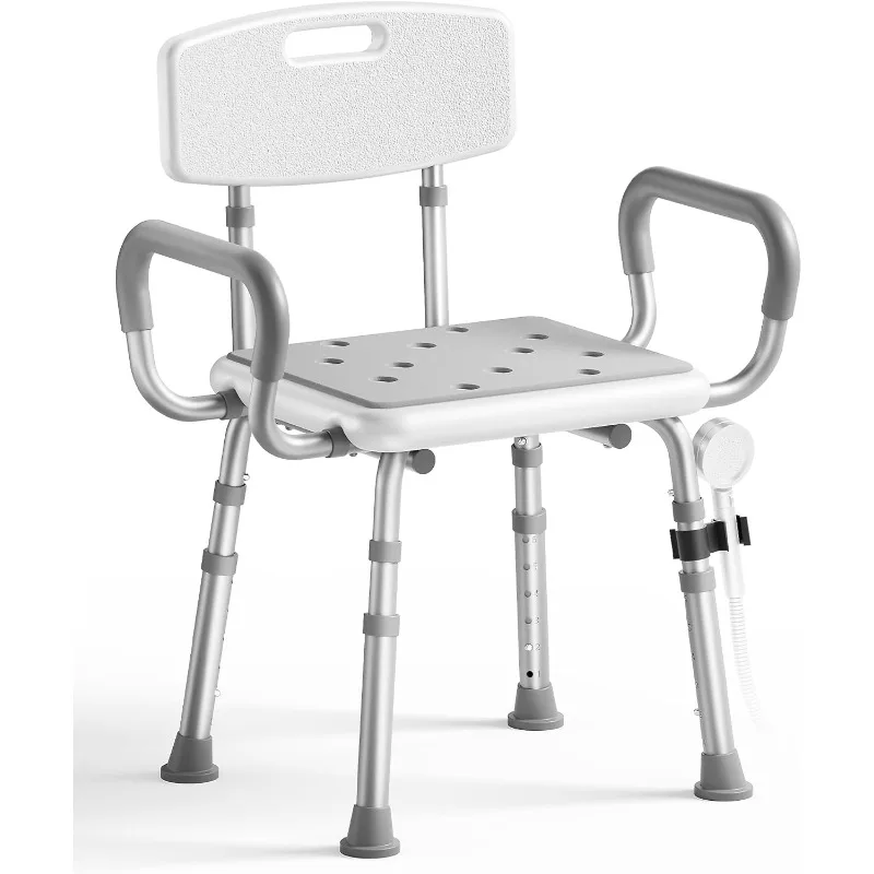Shower Chair for Inside Shower with Arms and Back, FSA/HSA, Height Adjustable Shower Chair for Elderly and Disabled
Shower Chair for Inside Shower with Arms and Back, FSA/HSA, Height Adjustable Shower Chair for Elderly and Disabled