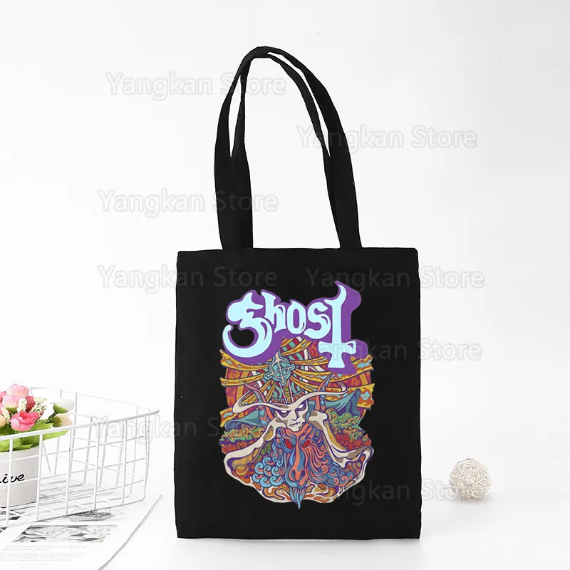 Сатанизированная большая сумка Ghost Band, холщовые сумки унисекс, сумки для покупок, повседневная складная сумка на плечо с принтом
Сатанизированная большая сумка Ghost Band, холщовые сумки унисекс, сумки для покупок, повседневная складная сумка на плечо с принтом