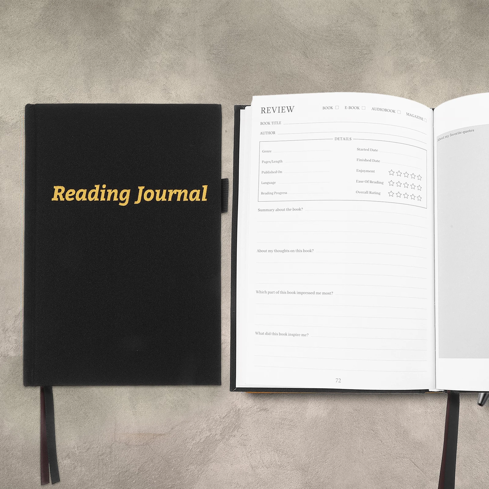 A5 Reading Journal Book Tracker for Book Lovers with Monthly Tabs Portable Size Reading Record Notebook Thick Paper Minimizes
A5 Reading Journal Book Tracker for Book Lovers with Monthly Tabs Portable Size Reading Record Notebook Thick Paper Minimizes