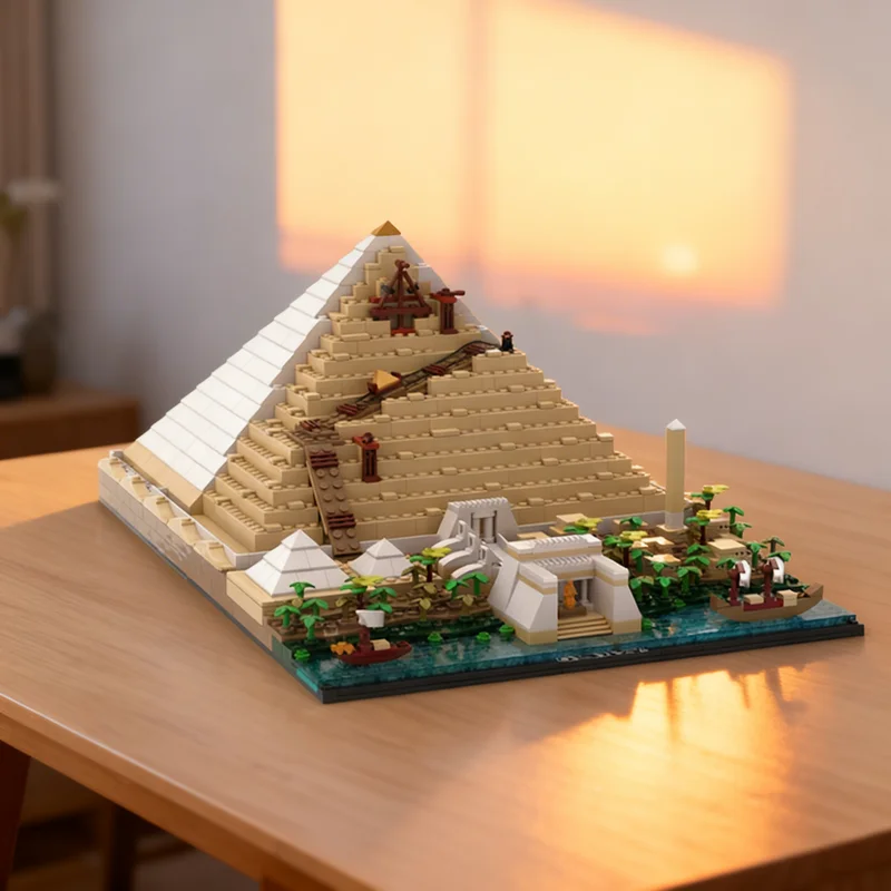 1467pcs MOC Building Of The Great Pyramid Architecture Model Building Blocks Construction Toys Christmas Gifts Brick Kids Idea
1467pcs MOC Building Of The Great Pyramid Architecture Model Building Blocks Construction Toys Christmas Gifts Brick Kids Idea