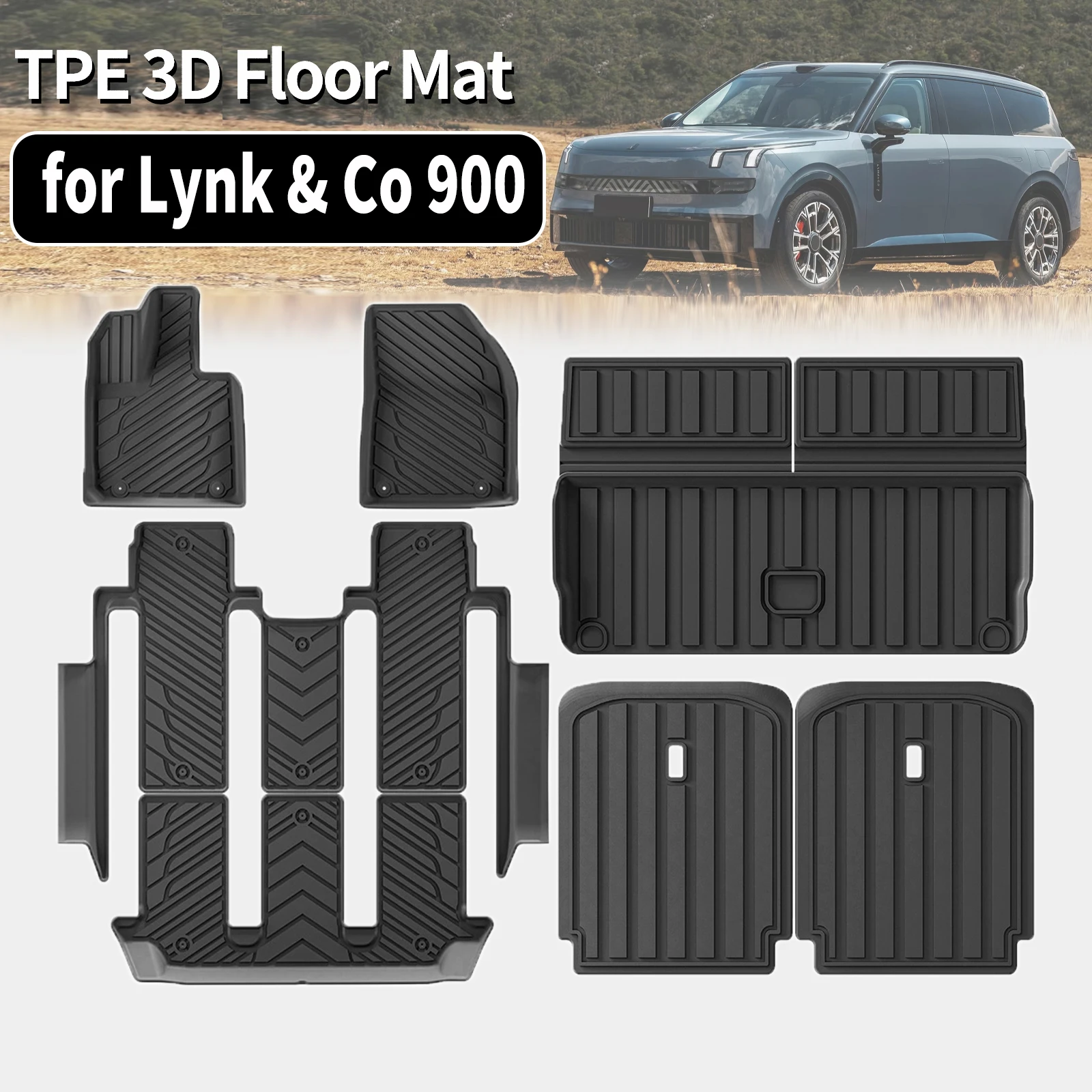 for Lynk & Co 900 2025 2026 Eco-Friendly TPE Car Floor & Trunk Mats, Non-Slip Dustproof (Not For RHD)
for Lynk & Co 900 2025 2026 Eco-Friendly TPE Car Floor & Trunk Mats, Non-Slip Dustproof (Not For RHD)