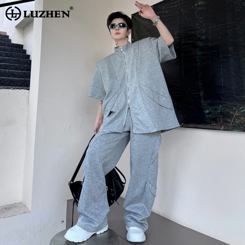 LUZHEN стильный дизайн, стильный красивый пиджак с коротким рукавом, комплект из двух предметов, модные мужские прямые брюки для улицы LZ3415
LUZHEN стильный дизайн, стильный красивый пиджак с коротким рукавом, комплект из двух предметов, модные мужские прямые брюки для улицы LZ3415
