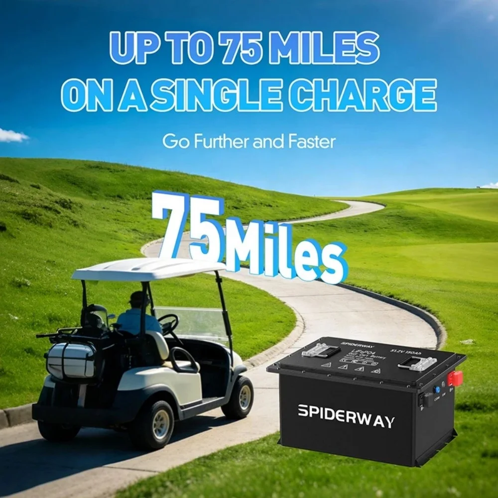 48V 150Ah Golf Cart LiFePO4 Lithium Battery for Yamaha G19 G22 The DRIVE G19E G22E with 25A Charger
48V 150Ah Golf Cart LiFePO4 Lithium Battery for Yamaha G19 G22 The DRIVE G19E G22E with 25A Charger
