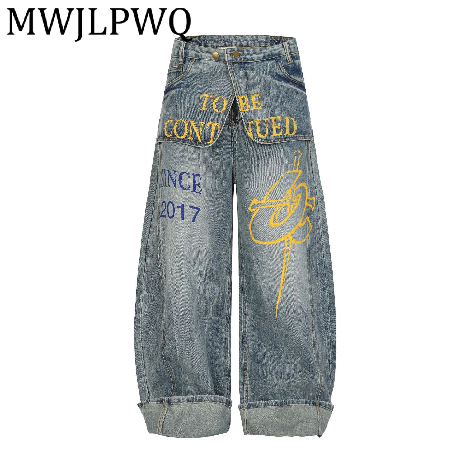 MWJLPWQ Мужские джинсы из двух частей с принтом в американском стиле, свободные широкие брюки в стиле High Street RO в стиле хип-хоп 21949
MWJLPWQ Мужские джинсы из двух частей с принтом в американском стиле, свободные широкие брюки в стиле High Street RO в стиле хип-хоп 21949