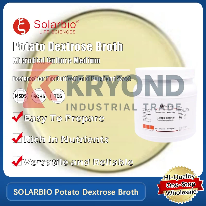 SOLARBIO Potato Dextrose Broth for Microbial Culture and Laboratory Applications Original Product
SOLARBIO Potato Dextrose Broth for Microbial Culture and Laboratory Applications Original Product