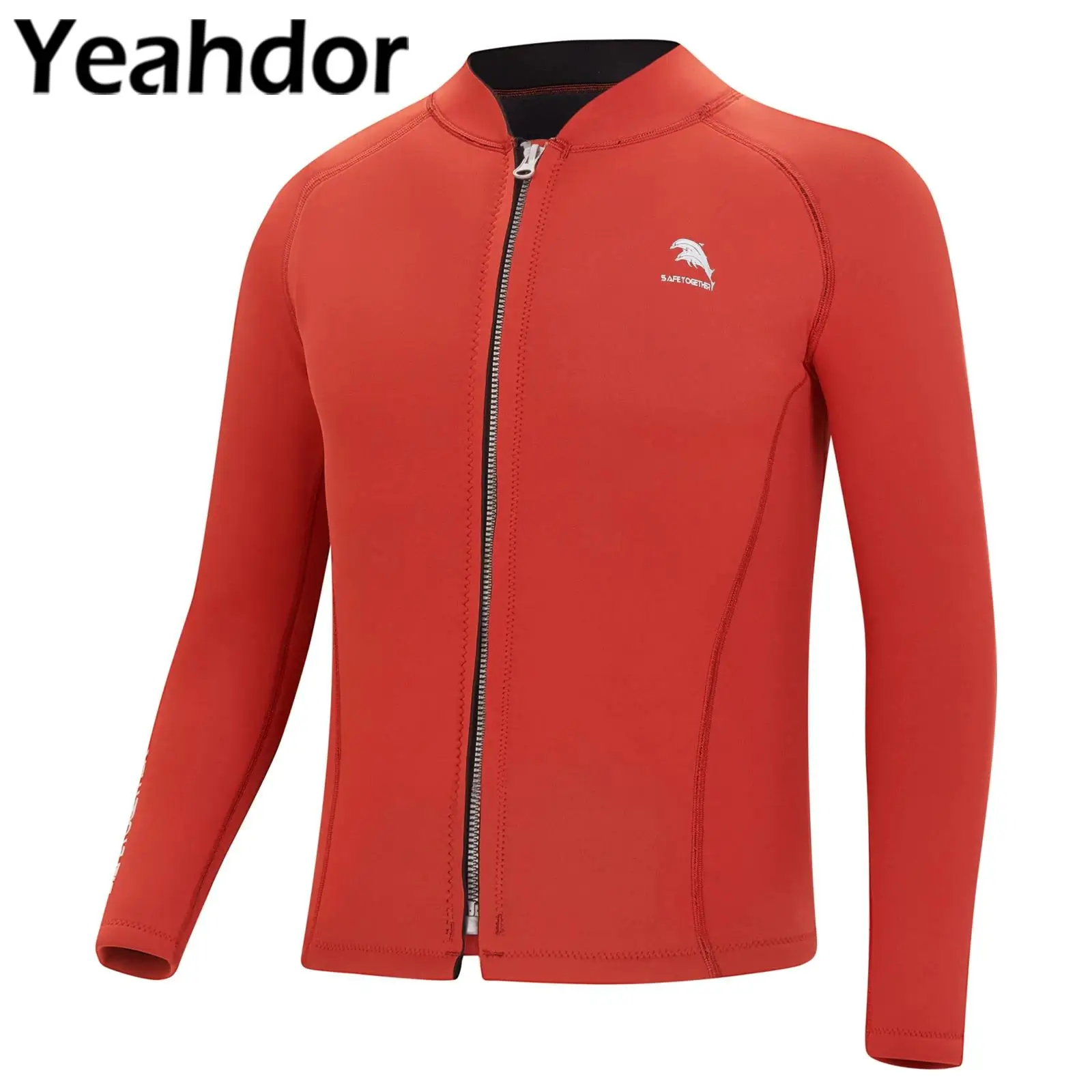 Mens Swimwear Rash Guard Coat 2mm Neoprene Wetsuit Tops Stand Collar Long Sleeve Jacket for Beach Swimming Surfing Snorkeling
Mens Swimwear Rash Guard Coat 2mm Neoprene Wetsuit Tops Stand Collar Long Sleeve Jacket for Beach Swimming Surfing Snorkeling
