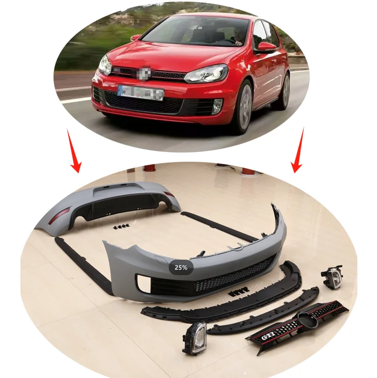 Gti Body Kit for VW Golf 6 Body Kit Front Bumper Side Skirt Rear Bumper for Classic Auto Parts
Gti Body Kit for VW Golf 6 Body Kit Front Bumper Side Skirt Rear Bumper for Classic Auto Parts