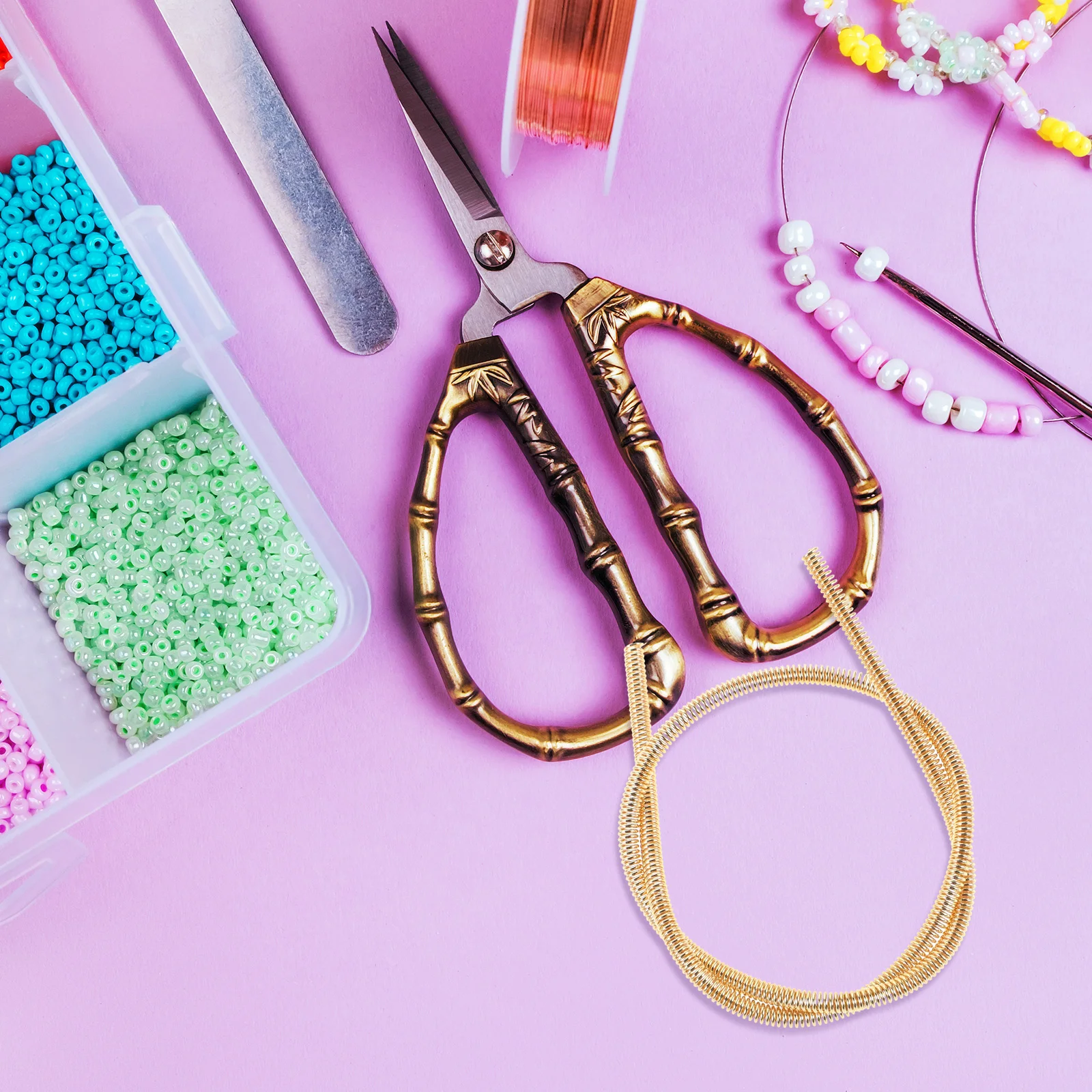 4pcs Metal Jewelry Accessories Spring for Crafting Copper Supplies Gold Color Soft Coil DIY Jewelry Making Wire Flexible
4pcs Metal Jewelry Accessories Spring for Crafting Copper Supplies Gold Color Soft Coil DIY Jewelry Making Wire Flexible