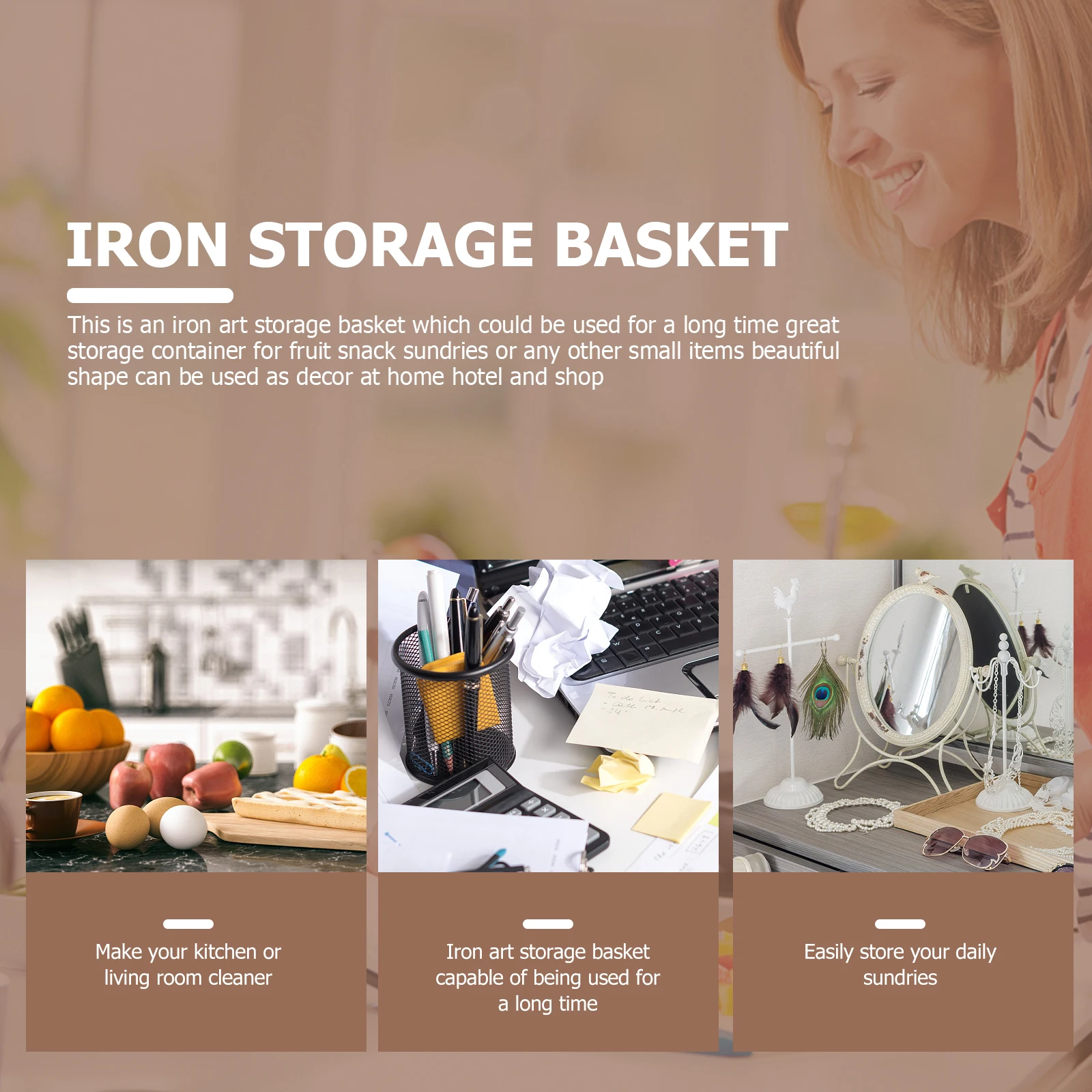 1Pcs Iron Art Storage Basket Desktop Organizer for Fruit Snacks Sundries Metal Multi-Purpose Container
1Pcs Iron Art Storage Basket Desktop Organizer for Fruit Snacks Sundries Metal Multi-Purpose Container