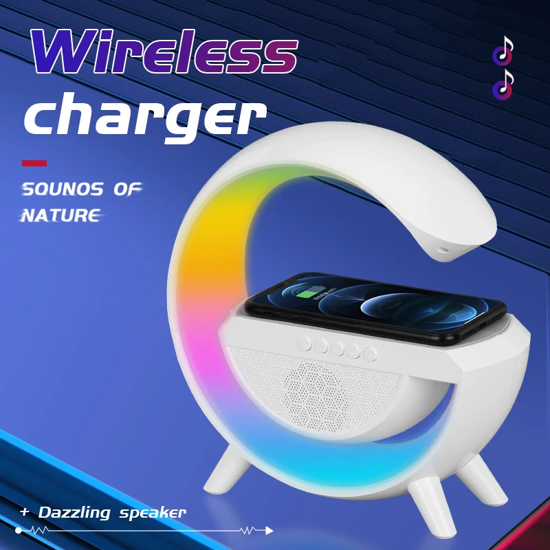 Будильник с беспроводным зарядным устройством 15 Вт, Bluetooth-динамик, RGB-подсветка, атмосферный вспомогательный светильник, станция для быстрой зарядки для Iphone, Samsung
Будильник с беспроводным зарядным устройством 15 Вт, Bluetooth-динамик, RGB-подсветка, атмосферный вспомогательный светильник, станция для быстрой зарядки для Iphone, Samsung
