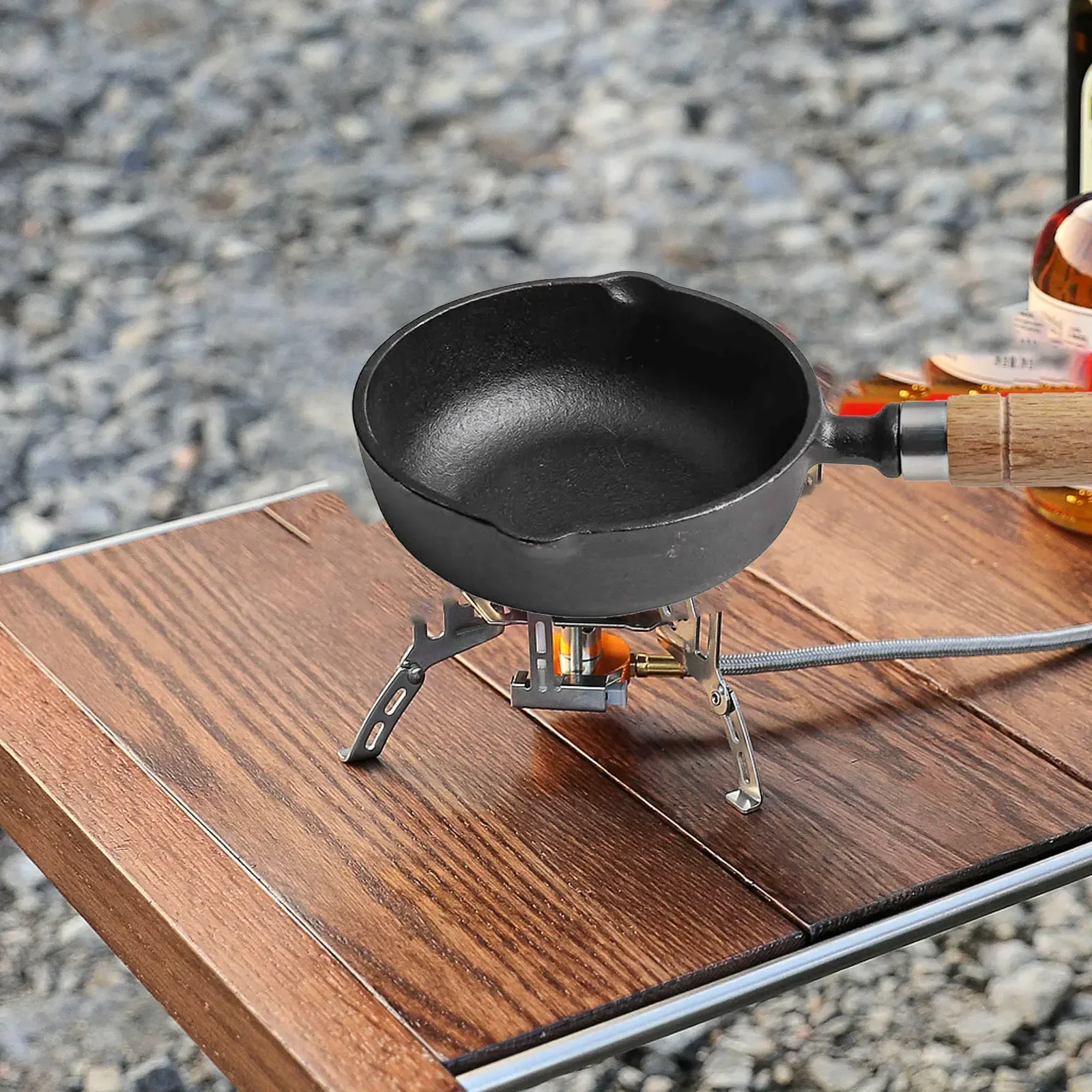13cm Frying Pan Black Portable Cast Iron Pan Comfortable Handle Easy To Clean Even Heat Distribution Traveling
13cm Frying Pan Black Portable Cast Iron Pan Comfortable Handle Easy To Clean Even Heat Distribution Traveling