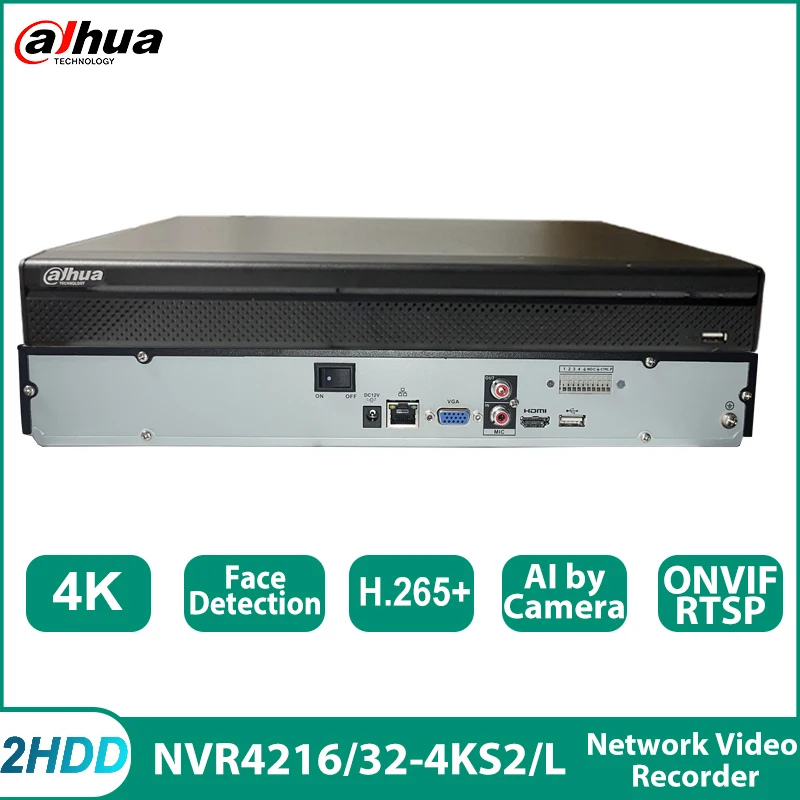 Dahua NVR4216-4KS2/L NVR4232-4KS2/L 16/32CH Сетевой видеорегистратор Обнаружение лиц Система камер безопасности Onvif SMD плюс P2P CCTV
Dahua NVR4216-4KS2/L NVR4232-4KS2/L 16/32CH Сетевой видеорегистратор Обнаружение лиц Система камер безопасности Onvif SMD плюс P2P CCTV