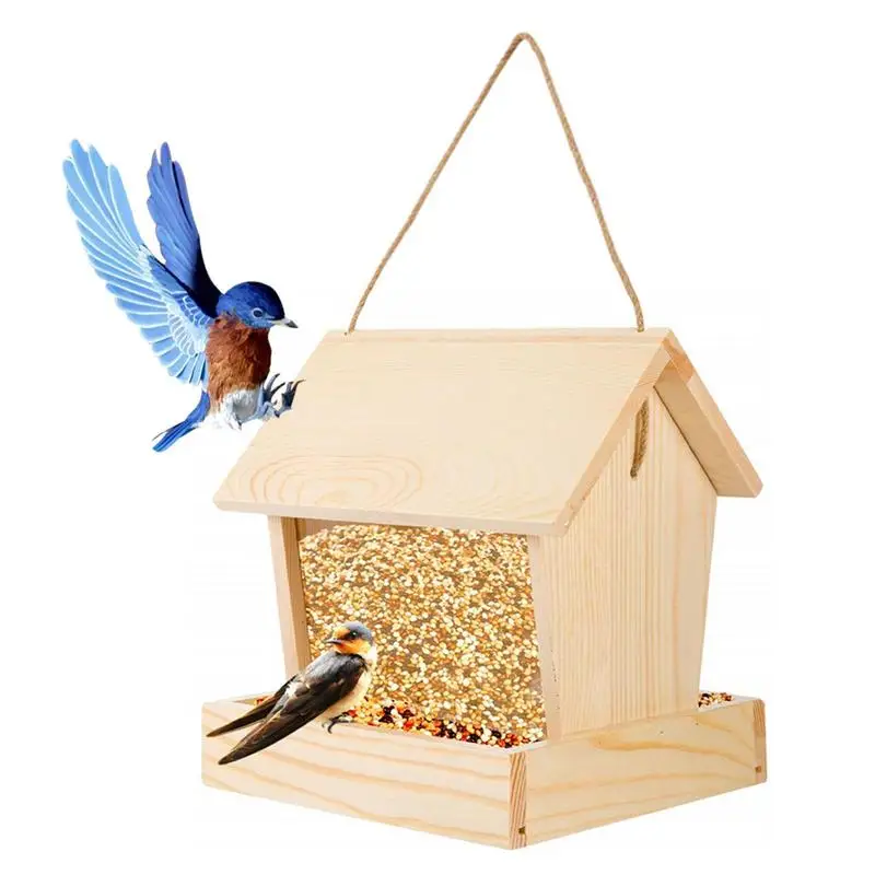 Wooden Bird Feeder With Roof Open Design Weatherproof Easy To Clean And Fill Garden Accessories Bird Supplies For Lawn Garden
Wooden Bird Feeder With Roof Open Design Weatherproof Easy To Clean And Fill Garden Accessories Bird Supplies For Lawn Garden