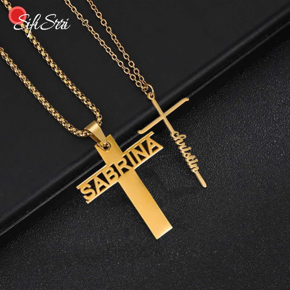 Sifisrri Personalized Custom Cross Name Necklace Pendant Stainless Steel for Women Choker Chains Unisex Christmas Jewelry Gift
Sifisrri Personalized Custom Cross Name Necklace Pendant Stainless Steel for Women Choker Chains Unisex Christmas Jewelry Gift