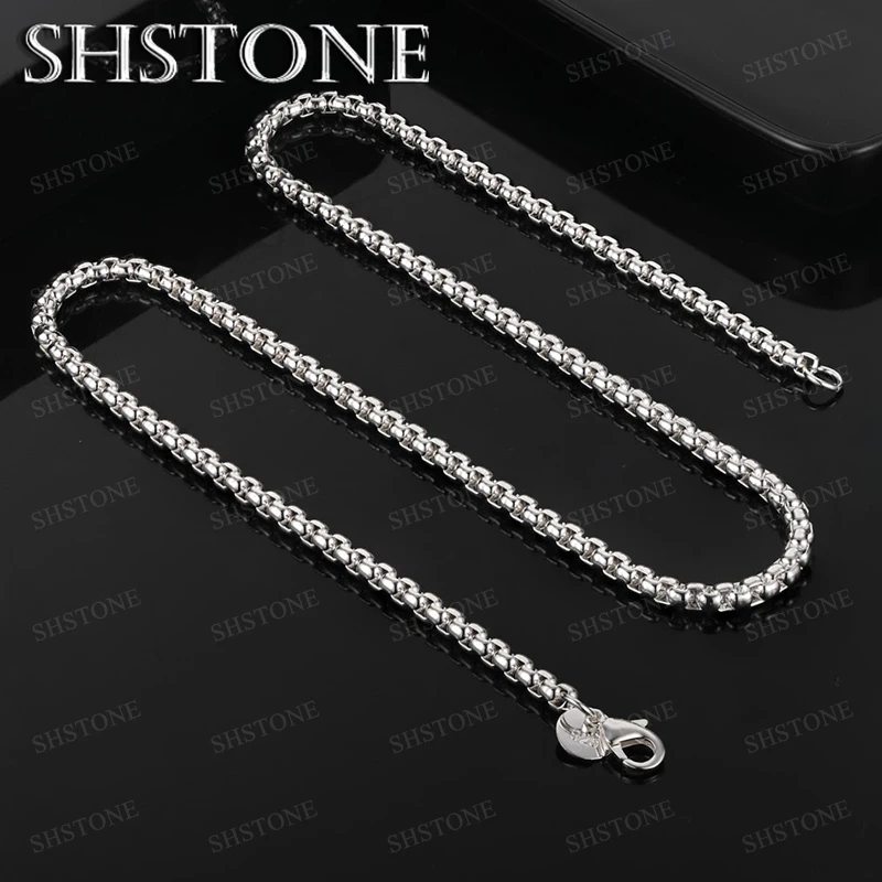 Fashion 925 Sterling Silver Necklace 4mm 16/18/20/22/24 Inch Side Chain For Women Men Wedding Party Gift Jewelry Accessories
Fashion 925 Sterling Silver Necklace 4mm 16/18/20/22/24 Inch Side Chain For Women Men Wedding Party Gift Jewelry Accessories
