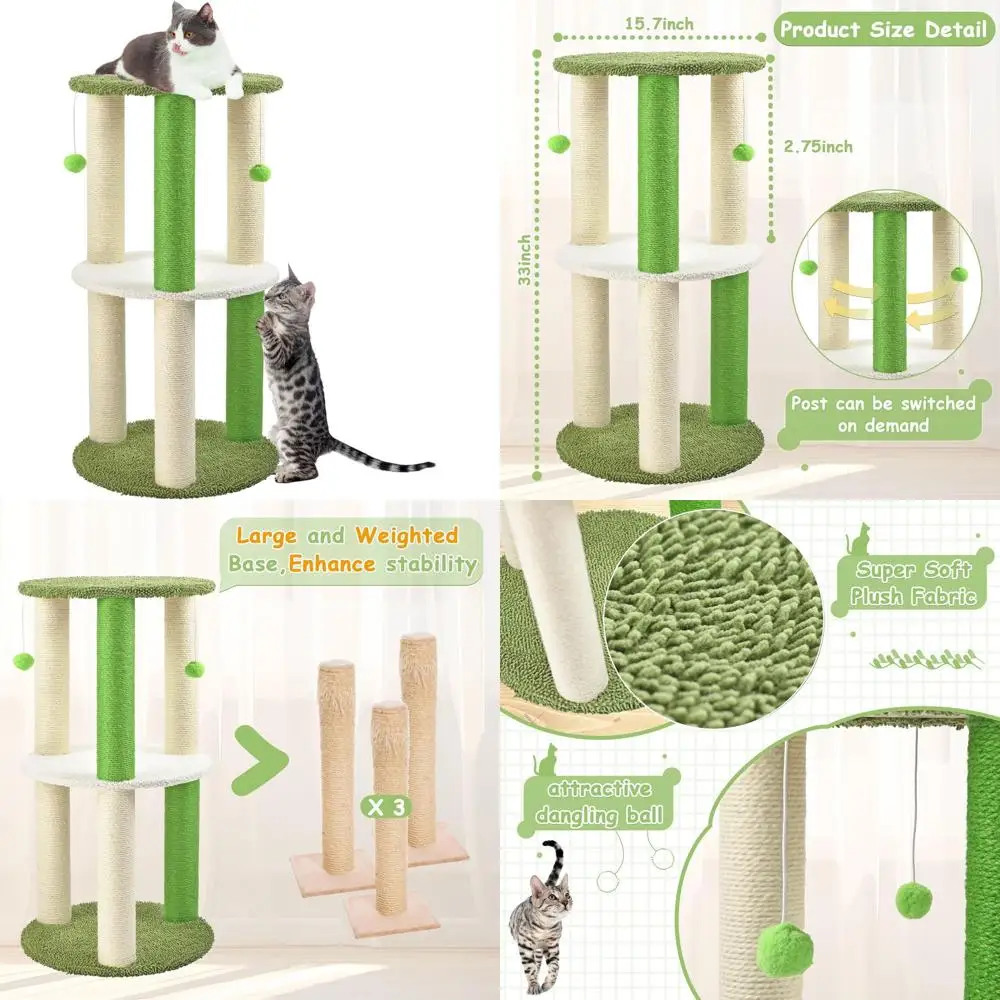 Прочная 3-уровневая лежанка-кресло для кошек с лежаком для крупных кошек, высокий ствол для когтеточков высотой 33 дюйма для домашних кошек
Прочная 3-уровневая лежанка-кресло для кошек с лежаком для крупных кошек, высокий ствол для когтеточков высотой 33 дюйма для домашних кошек
