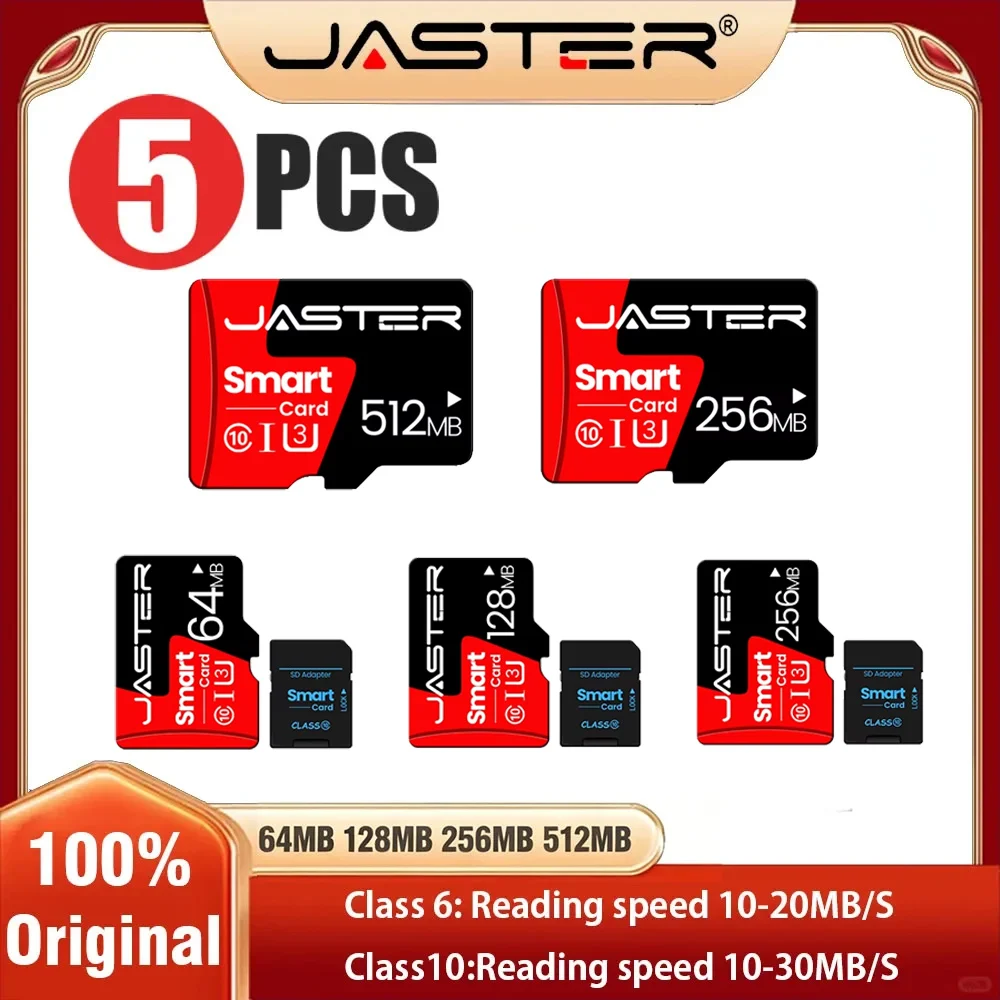 TF Card 5PCS Mini Memory Card 512MB High Speed Class 256MB Photography Studio Flash Sd Card 128MB Black External Storage 64MB