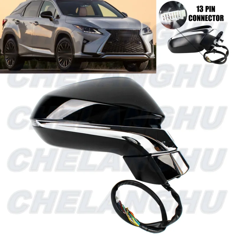 For Lexus RX350 RX450H 2016 2017 2018 2019 2020 2021 2022 US version Right Side 13Pins Black Painted Power Fold Mirror Assembly
For Lexus RX350 RX450H 2016 2017 2018 2019 2020 2021 2022 US version Right Side 13Pins Black Painted Power Fold Mirror Assembly