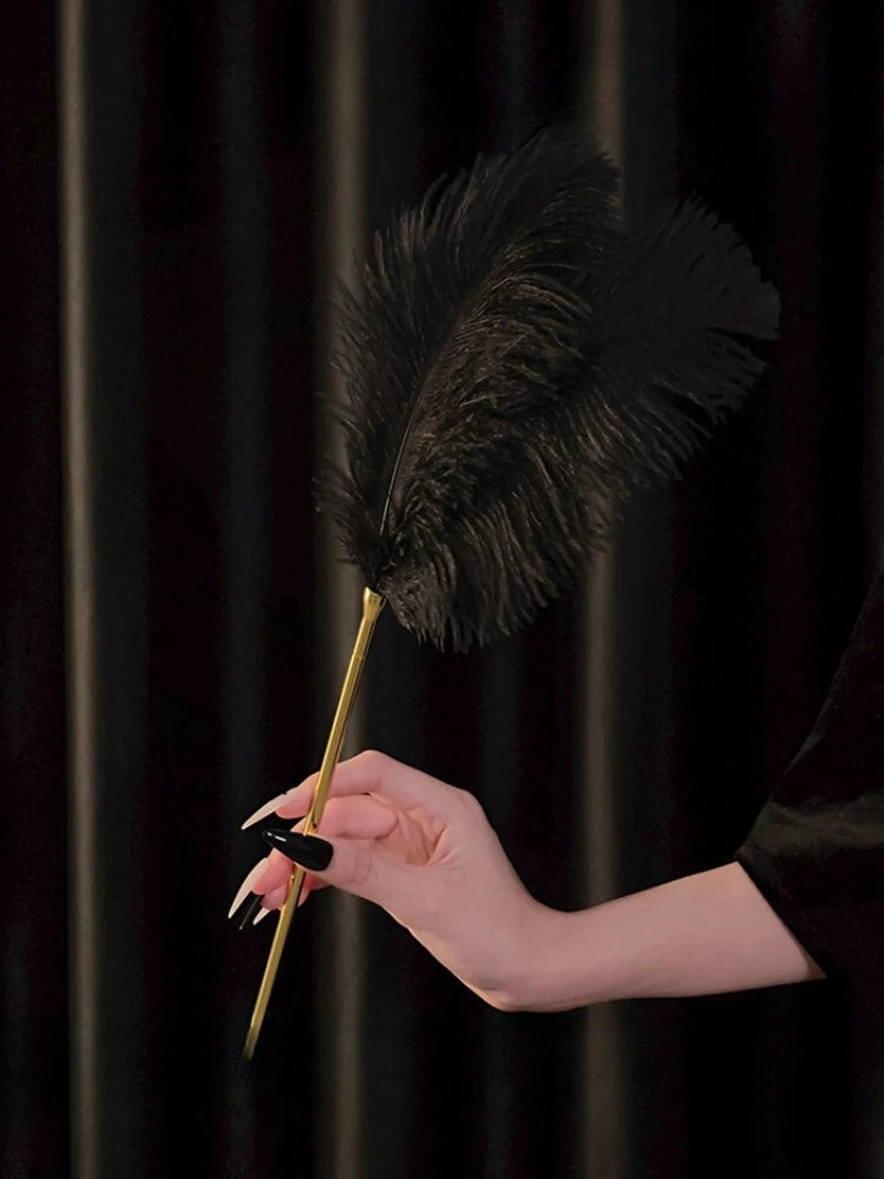 Romantic Ostrich Feather Massage Stick,Soft Feather Wand for Sensual Teasing,Warm-Up Prop for Passionate Couple Interaction
Romantic Ostrich Feather Massage Stick,Soft Feather Wand for Sensual Teasing,Warm-Up Prop for Passionate Couple Interaction