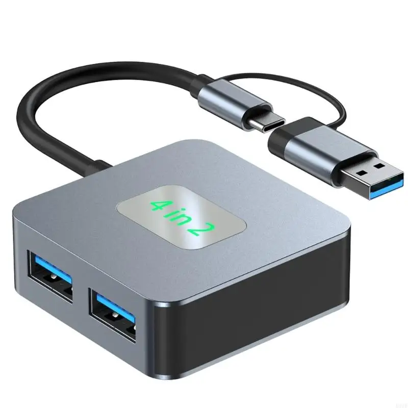 896F Aluminum USB C Hub 10Gbps 4 Port USB 3.2 Hub USB C+USB to USB 3.2 Hub Extension
896F Aluminum USB C Hub 10Gbps 4 Port USB 3.2 Hub USB C+USB to USB 3.2 Hub Extension