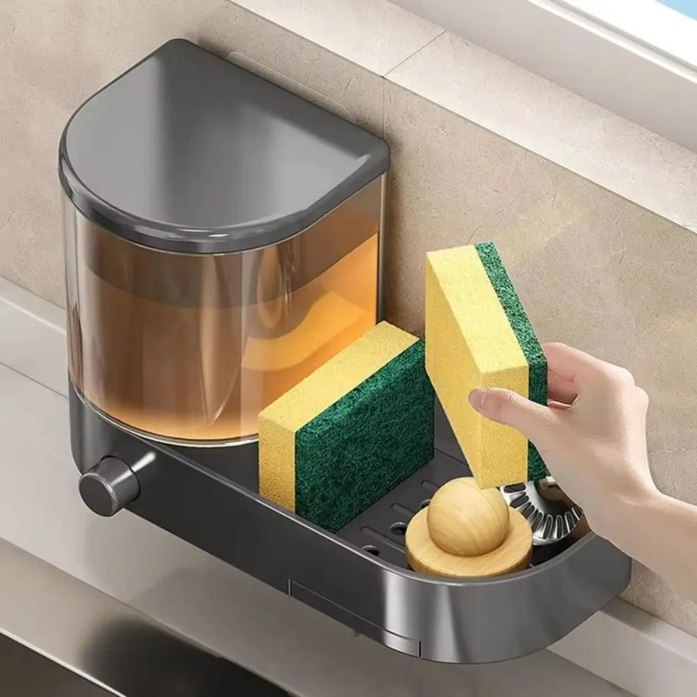 with Drain Tray Wall Mounted Soap Dispenser with Sponges Holder Large Capacity Hand Sanitizer Container Space Saving
with Drain Tray Wall Mounted Soap Dispenser with Sponges Holder Large Capacity Hand Sanitizer Container Space Saving